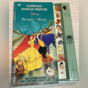 📚 1992 Disney Beauty and the Beast Interactive Sound Book works VINTAGE 📚